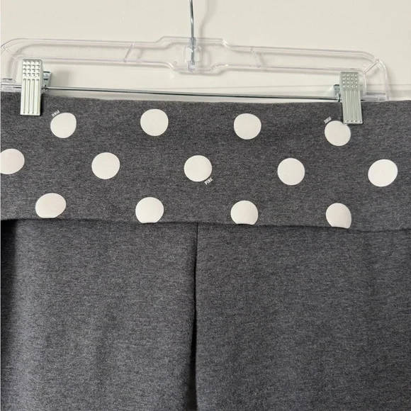VS Gray Fold-Over Waist Polka Dot Yoga Pants - Picture 2 of 9